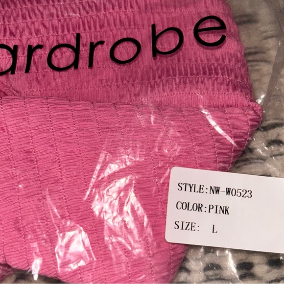 🆕 2/$75 NWT Naked Wardrobe | 2 Piece Smocked Bikini | Pink | Size Large - Picture 8 of 12